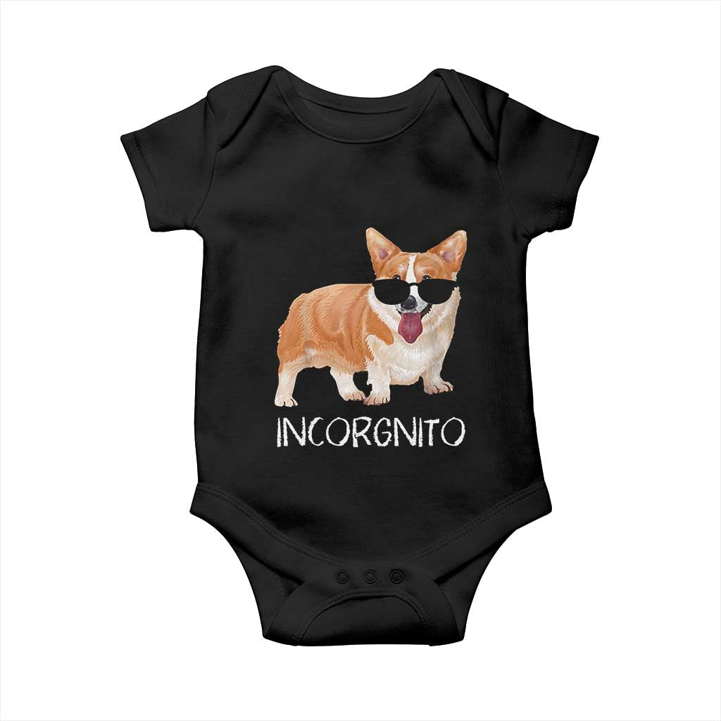 Incorgnito Funny Welsh Corgi Owner Dog Lover Baby Onesie TS10 Black Print Your Wear