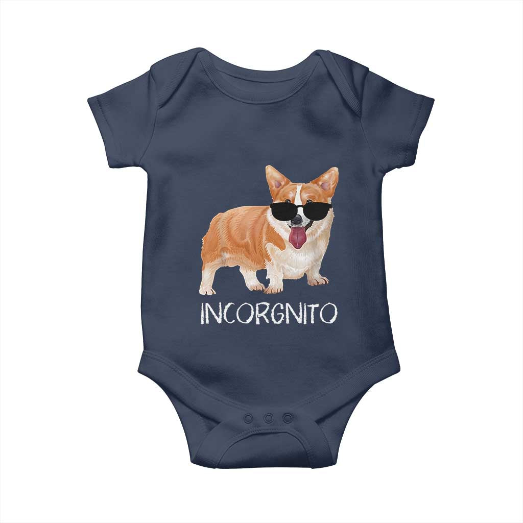 Incorgnito Funny Welsh Corgi Owner Dog Lover Baby Onesie TS10 Navy Print Your Wear