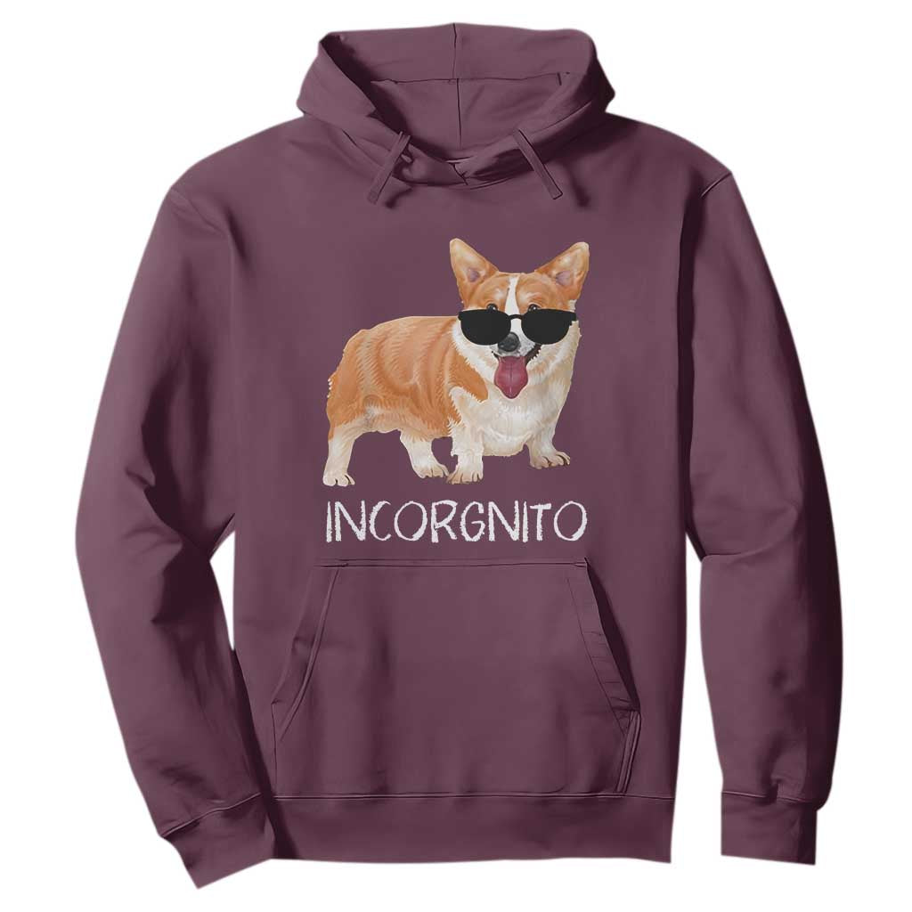 Incorgnito Funny Welsh Corgi Owner Dog Lover Hoodie TS10 Maroon Print Your Wear