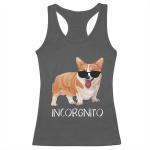 Incorgnito Funny Welsh Corgi Owner Dog Lover Racerback Tank Top TS10 Dark Heather Print Your Wear