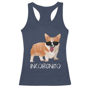 Incorgnito Funny Welsh Corgi Owner Dog Lover Racerback Tank Top TS10 Navy Print Your Wear