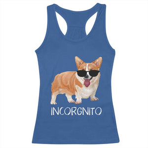Incorgnito Funny Welsh Corgi Owner Dog Lover Racerback Tank Top TS10 Royal Blue Print Your Wear