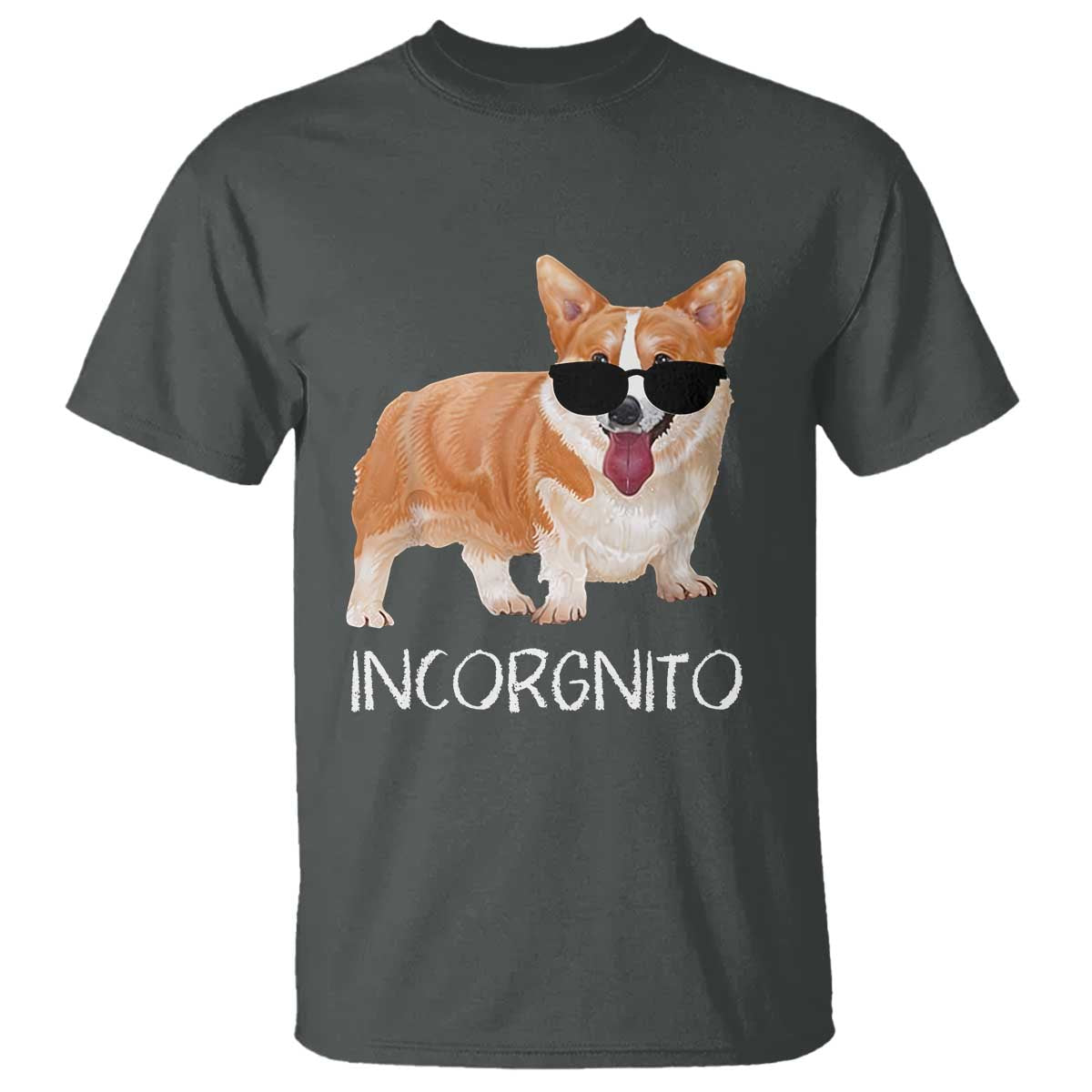 Incorgnito Funny Welsh Corgi Owner Dog Lover T Shirt TS10 Dark Heather Print Your Wear