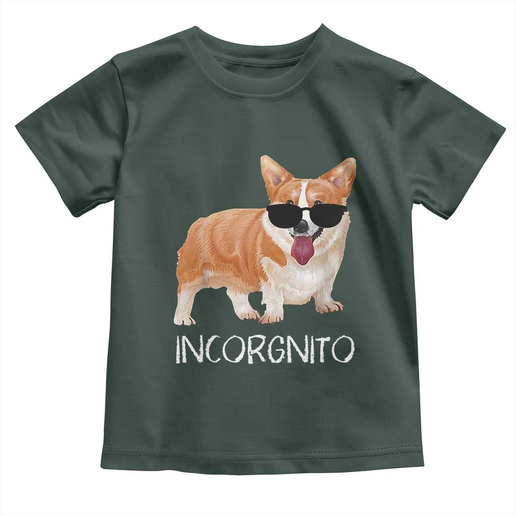 Incorgnito Funny Welsh Corgi Owner Dog Lover Toddler T Shirt TS10 Dark Forest Green Print Your Wear