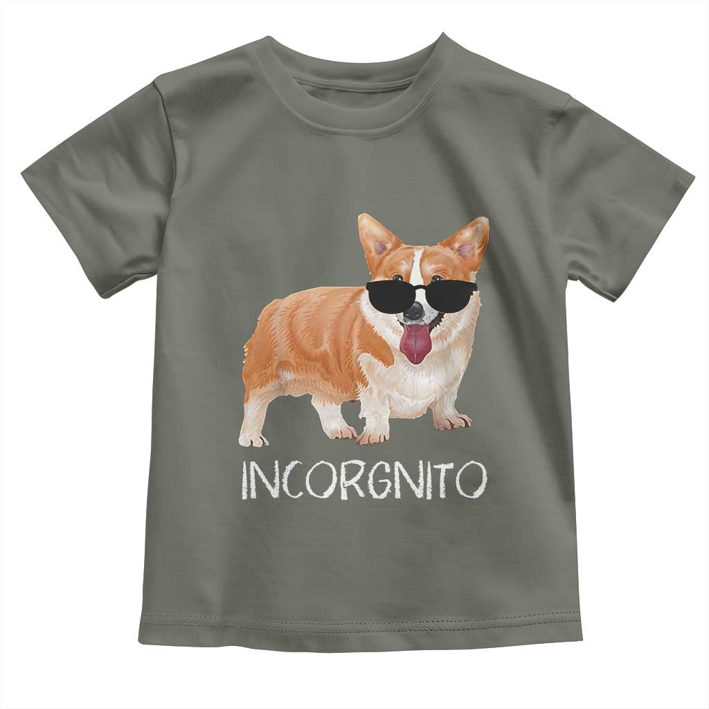 Incorgnito Funny Welsh Corgi Owner Dog Lover Toddler T Shirt TS10 Military Green Print Your Wear