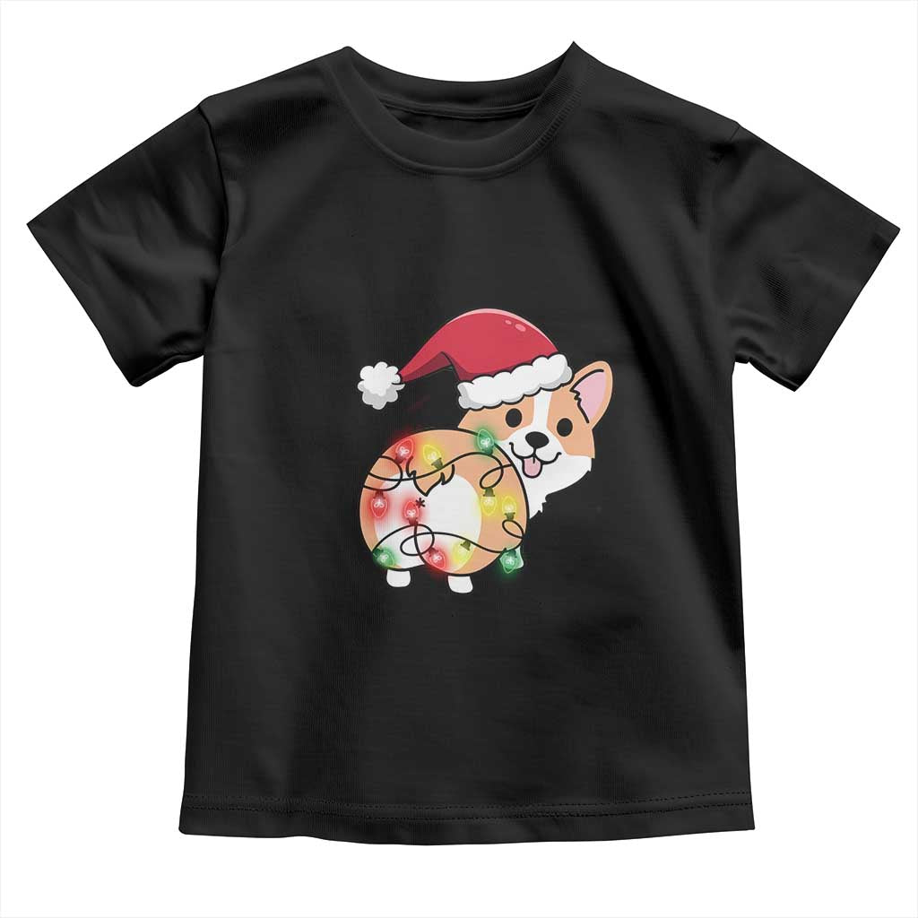 Christmas Corgi Dog Baby Shirt Cute Animal Pet Puppy Lover Gift Xmas Lights TS10 Black Print Your Wear