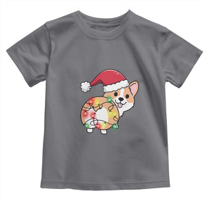 Christmas Corgi Dog Baby Shirt Cute Animal Pet Puppy Lover Gift Xmas Lights TS10 Charcoal Print Your Wear