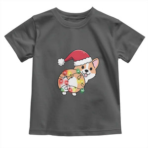 Christmas Corgi Dog Baby Shirt Cute Animal Pet Puppy Lover Gift Xmas Lights TS10 Dark Heather Print Your Wear