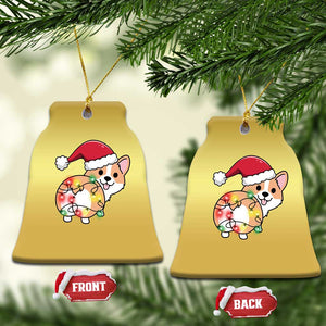 Christmas Corgi Dog Christmas Ornament Cute Animal Pet Puppy Lover Gift Xmas Lights TS10 Bell Flake Gold Print Your Wear