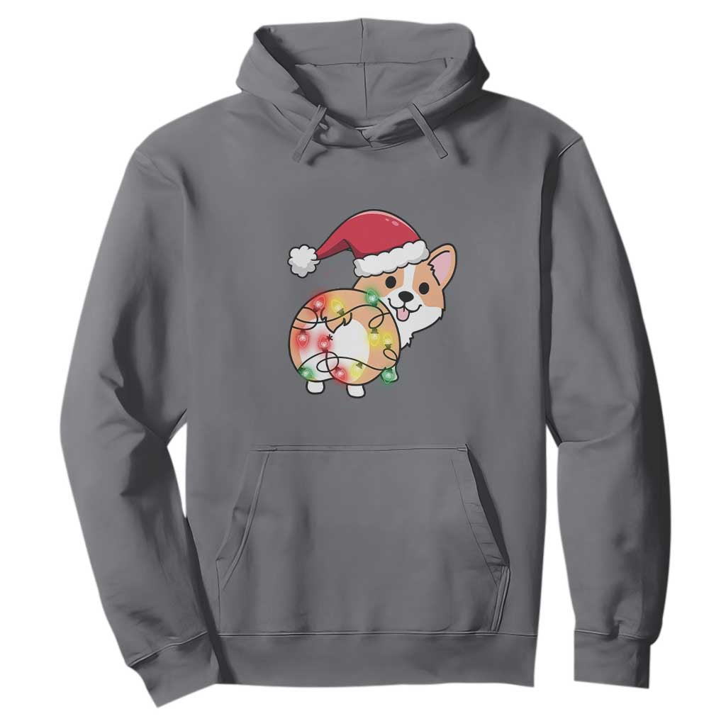 Christmas Corgi Dog Hoodie Cute Animal Pet Puppy Lover Gift Xmas Lights TS10 Charcoal Print Your Wear