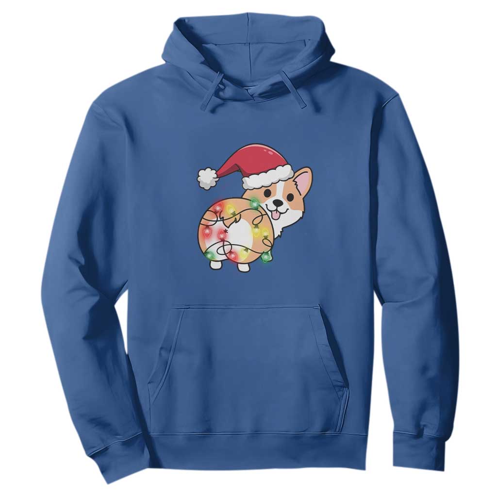 Christmas Corgi Dog Hoodie Cute Animal Pet Puppy Lover Gift Xmas Lights TS10 Royal Blue Print Your Wear