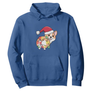 Christmas Corgi Dog Hoodie Cute Animal Pet Puppy Lover Gift Xmas Lights TS10 Royal Blue Print Your Wear