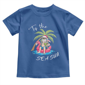 Hawaiian Christmas Santa Baby Shirt Tis The Sea Sun Beach Hawaii Xmas Tropical Xmas TS10 Royal Blue Print Your Wear