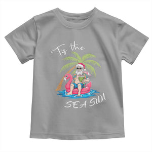 Hawaiian Christmas Santa Baby Shirt Tis The Sea Sun Beach Hawaii Xmas Tropical Xmas TS10 Sport Gray Print Your Wear