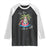 Hawaiian Christmas Santa Raglan Shirt Tis The Sea Sun Beach Hawaii Xmas Tropical Xmas TS10 Black White Print Your Wear