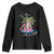 Hawaiian Christmas Santa Youth Sweatshirt Tis The Sea Sun Beach Hawaii Xmas Tropical Xmas TS10 Black Print Your Wear