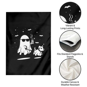 Halloween Ghost Dog Garden Flag Retro Spooky Season Boo Sheet TS10 Print Your Wear