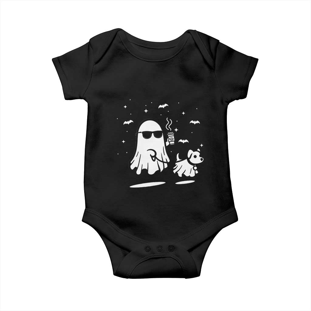 Halloween Ghost Dog Baby Onesie Retro Spooky Season Boo Sheet TS10 Black Print Your Wear
