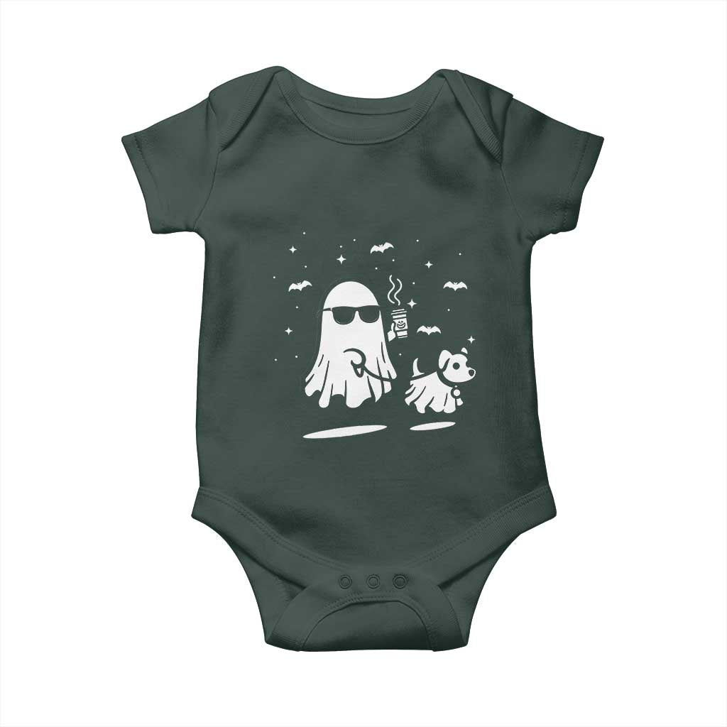 Halloween Ghost Dog Baby Onesie Retro Spooky Season Boo Sheet TS10 Print Your Wear