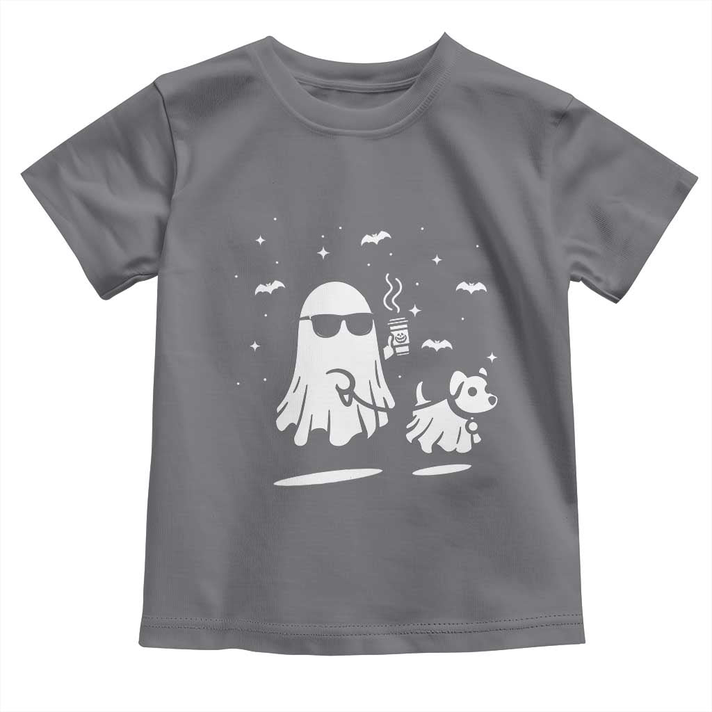 Halloween Ghost Dog Baby Shirt Retro Spooky Season Boo Sheet TS10 Charcoal Print Your Wear