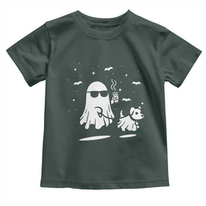 Halloween Ghost Dog Baby Shirt Retro Spooky Season Boo Sheet TS10 Dark Forest Green Print Your Wear