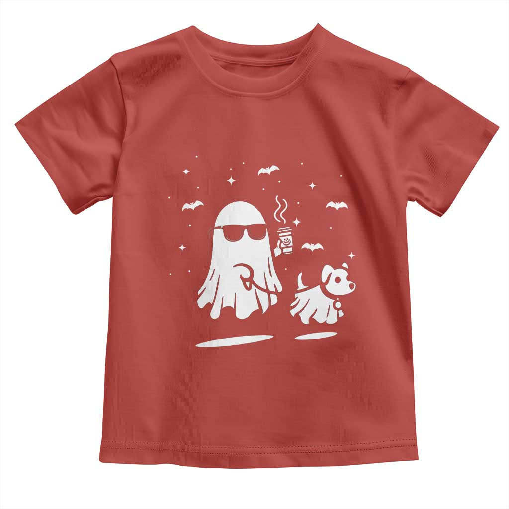 Halloween Ghost Dog Baby Shirt Retro Spooky Season Boo Sheet TS10 Red Print Your Wear
