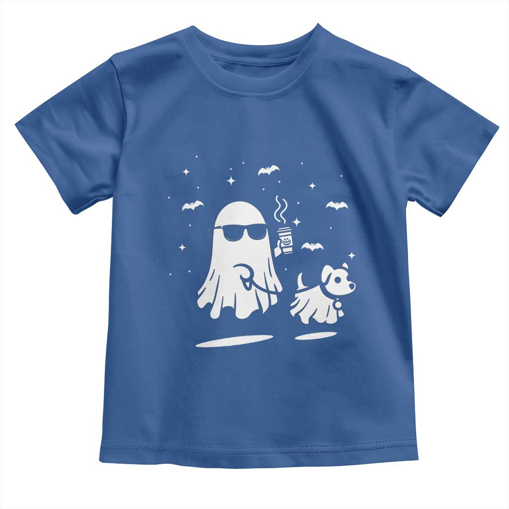 Halloween Ghost Dog Baby Shirt Retro Spooky Season Boo Sheet TS10 Royal Blue Print Your Wear