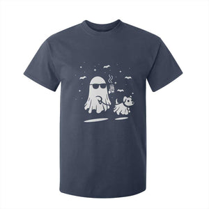 Halloween Ghost Dog T Shirt For Kid Retro Spooky Season Boo Sheet TS10 Navy Print Your Wear
