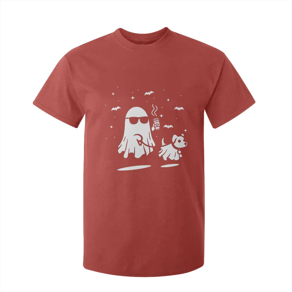 Halloween Ghost Dog T Shirt For Kid Retro Spooky Season Boo Sheet TS10 Red Print Your Wear
