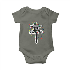 Funny Cat Christmas Baby Onesie Pussy-cat If That Thing Had Nine Lives She Just Spent Them All Meowy Catmas Gift TS10 Military Green Print Your Wear