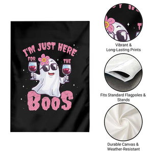 Halloween Women Ghost Cute Funny Garden Flag I'm Just Here For The Boos TS10 Print Your Wear