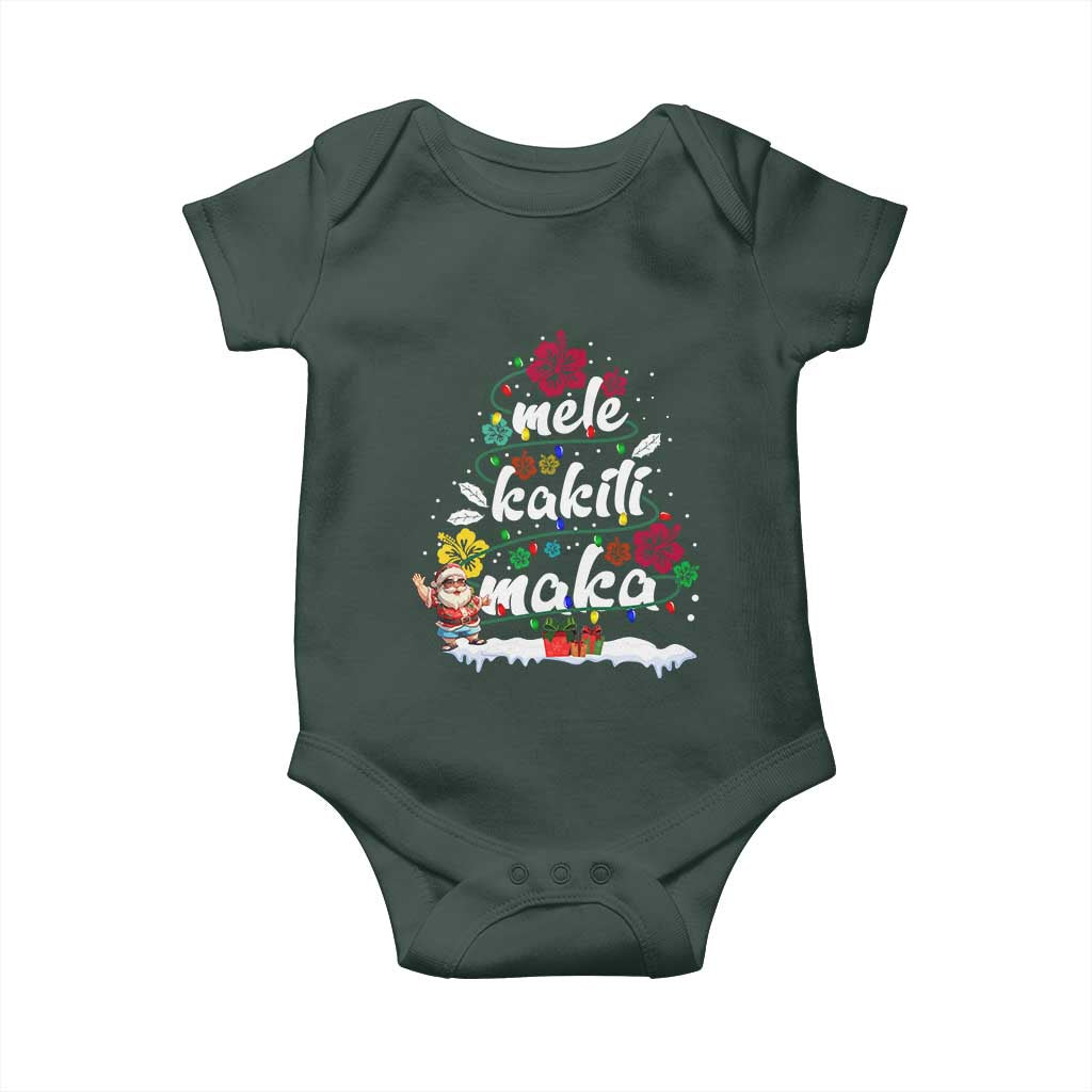 Hawaiian Christmas Tree Baby Onesie Mele Kalikimaka Beach Family Vacation Xmas Hawaii Santa TS10 Print Your Wear