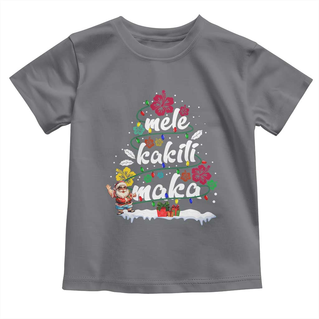 Hawaiian Christmas Tree Baby Shirt Mele Kalikimaka Beach Family Vacation Xmas Hawaii Santa TS10 Charcoal Print Your Wear