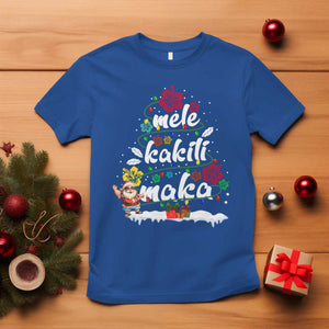 Hawaiian Christmas Tree T Shirt Mele Kalikimaka Beach Family Vacation Xmas Hawaii Santa TS10 Royal Blue Print Your Wear