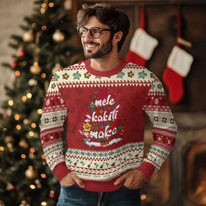 Hawaiian Christmas Tree Ugly Christmas Sweater Mele Kalikimaka Beach Family Vacation Xmas Hawaii Santa TS10 Hibiscus Print Your Wear