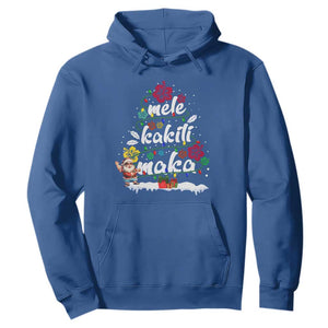 Hawaiian Christmas Tree Hoodie Mele Kalikimaka Beach Family Vacation Xmas Hawaii Santa TS10 Royal Blue Print Your Wear
