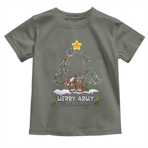 Merry Army Christmas Baby Shirt Military Family Veteran Xmas Gift Camo Boots TS10 Military Green Print Your Wear