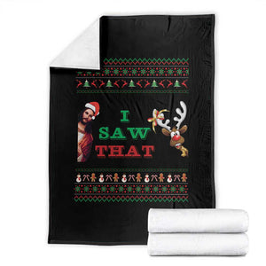 Jesus I Saw That Meme Throw Blanket Funny Ugly Christmas Religious Christian TS10 Black Print Your Wear