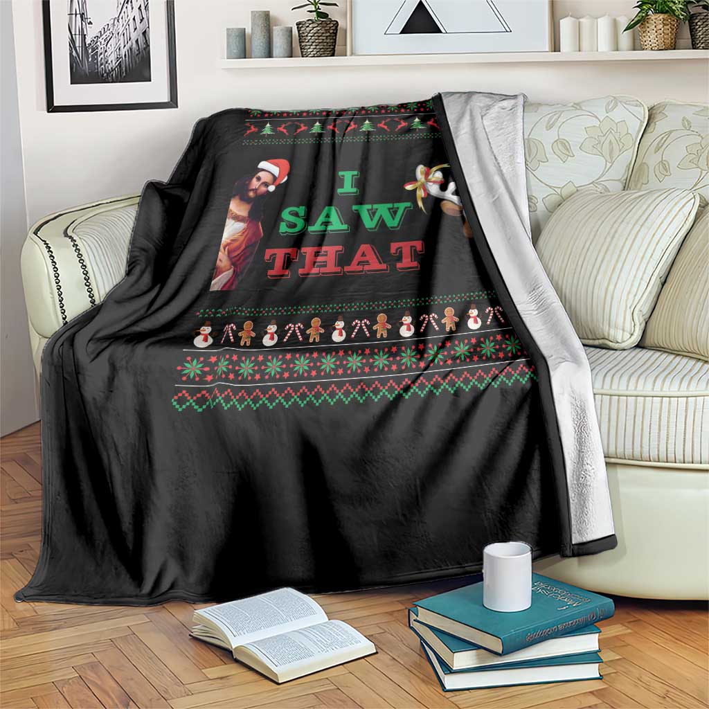 Jesus I Saw That Meme Throw Blanket Funny Ugly Christmas Religious Christian TS10 Print Your Wear