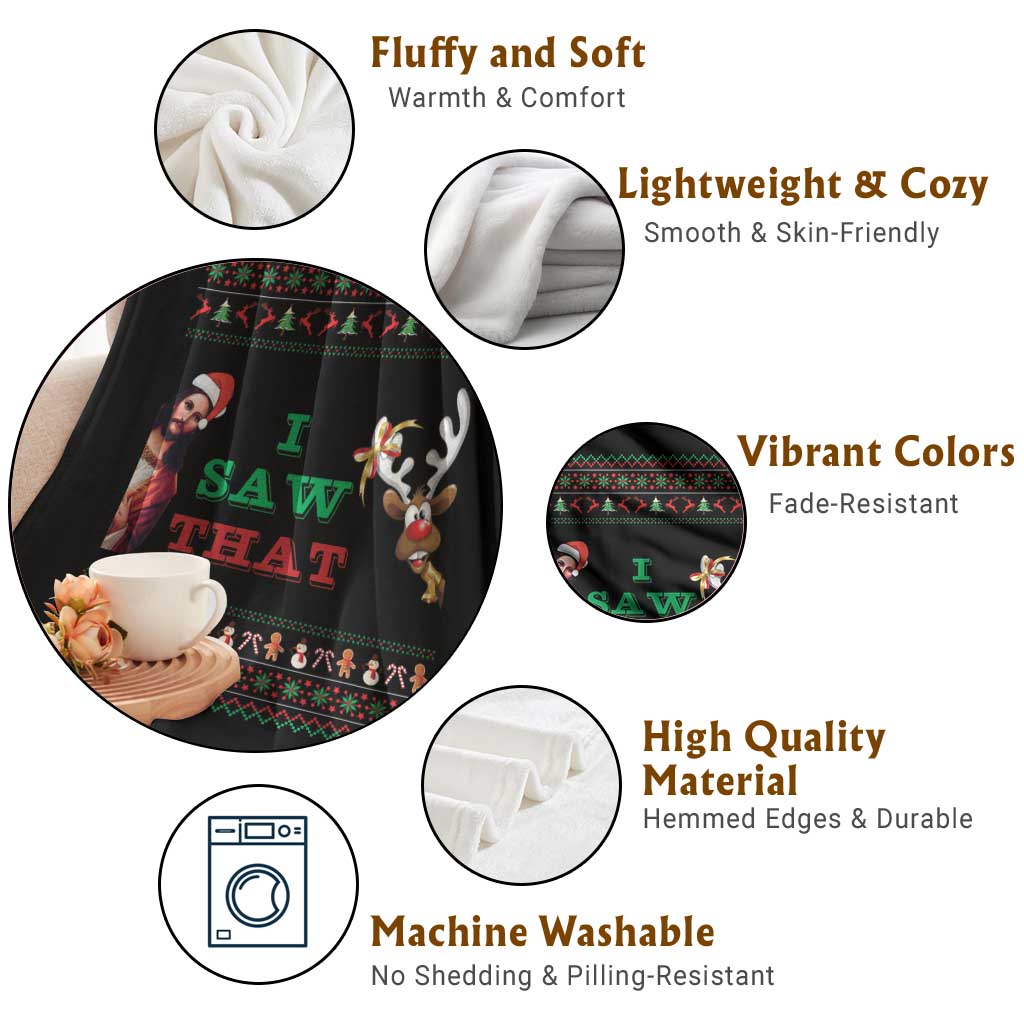 Jesus I Saw That Meme Throw Blanket Funny Ugly Christmas Religious Christian TS10 Print Your Wear