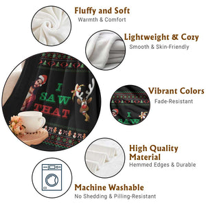 Jesus I Saw That Meme Throw Blanket Funny Ugly Christmas Religious Christian TS10 Print Your Wear