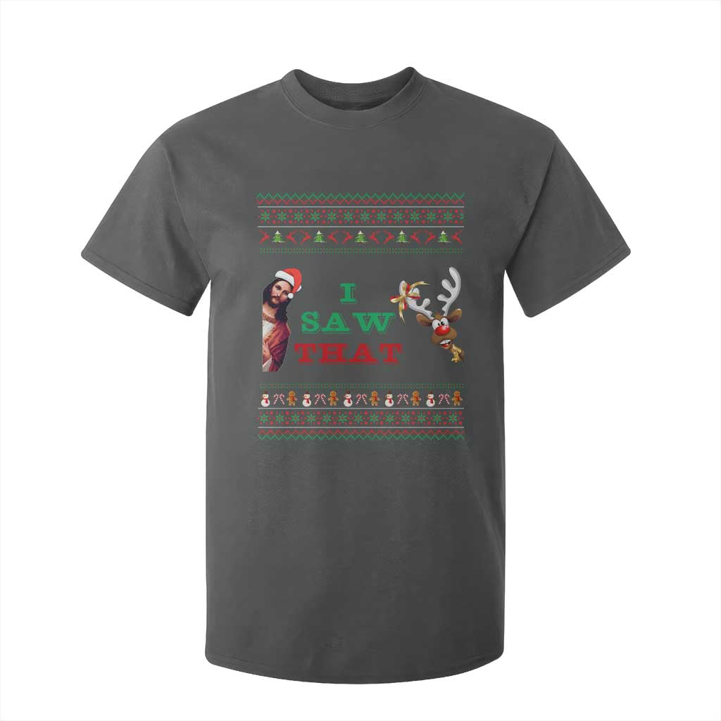 Jesus I Saw That Meme T Shirt For Kid Funny Ugly Christmas Religious Christian TS10 Dark Heather Print Your Wear