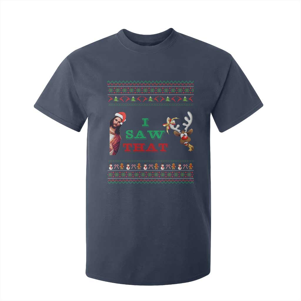 Jesus I Saw That Meme T Shirt For Kid Funny Ugly Christmas Religious Christian TS10 Navy Print Your Wear