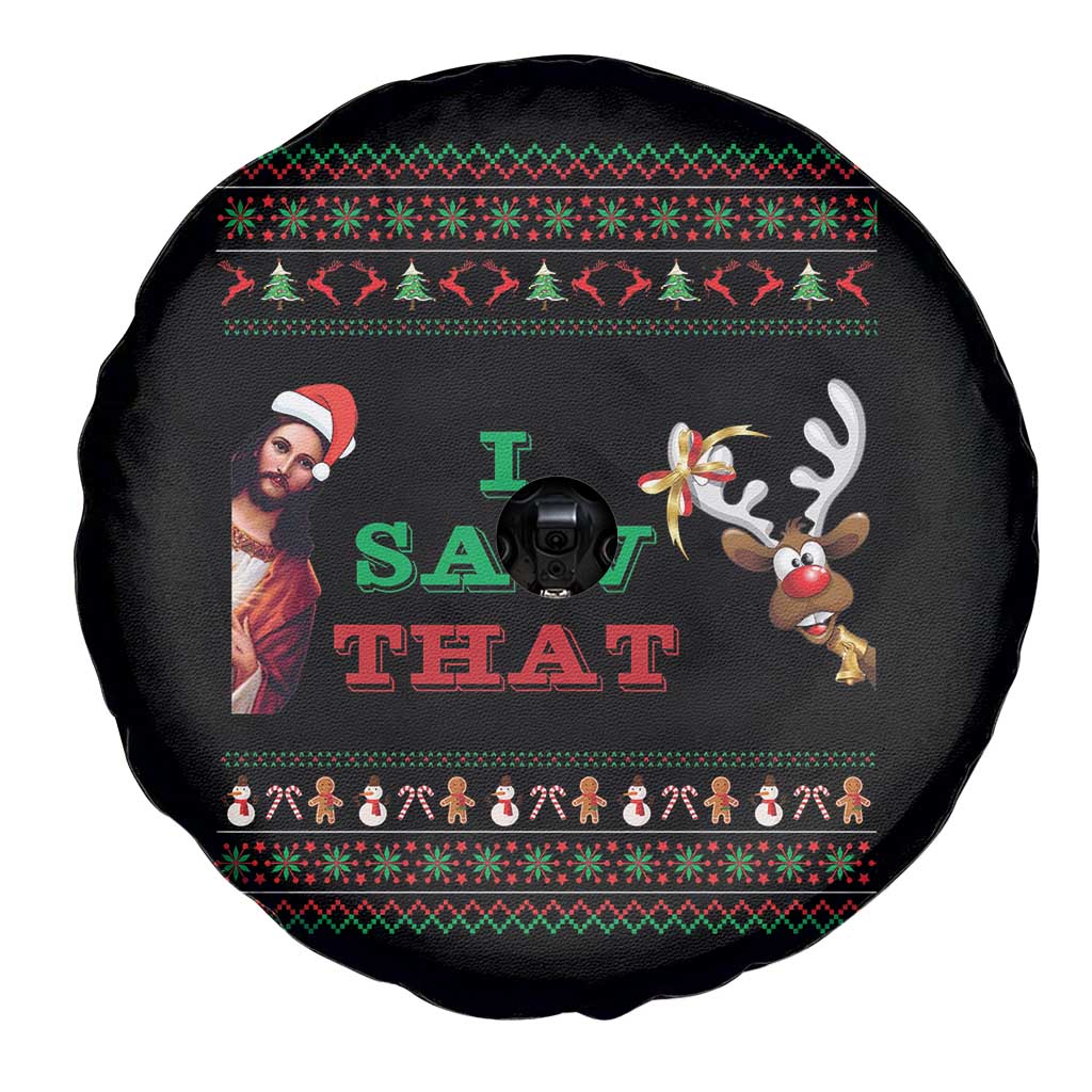 Jesus I Saw That Meme Spare Tire Cover Funny Ugly Christmas Religious Christian TS10 Print Your Wear