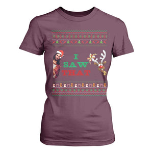 Jesus I Saw That Meme T Shirt For Women Funny Ugly Christmas Religious Christian TS10 Maroon Print Your Wear