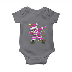 Dabbing Santa Baby Onesie Xmas Lights Pink Christmas Gifts TS10 Charcoal Print Your Wear