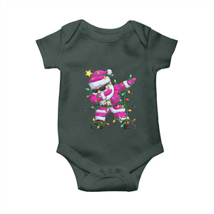 Dabbing Santa Baby Onesie Xmas Lights Pink Christmas Gifts TS10 Print Your Wear