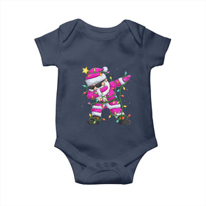 Dabbing Santa Baby Onesie Xmas Lights Pink Christmas Gifts TS10 Navy Print Your Wear