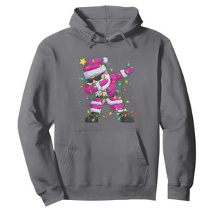 Dabbing Santa Hoodie Xmas Lights Pink Christmas Gifts TS10 Charcoal Print Your Wear