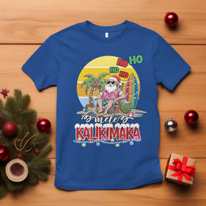 Mele Kalikimaka Hawaiian Christmas In July Hawaii Santa T Shirt Xmas Family Beach Vacation TS10 Royal Blue Print Your Wear